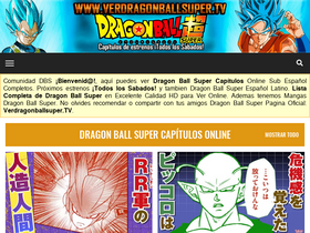 'verdragonballsuper.tv' screenshot