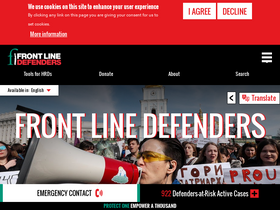 'frontlinedefenders.org' screenshot
