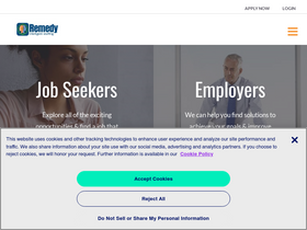 'remedystaffing.com' screenshot