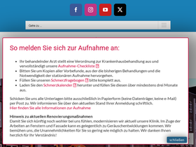 'schmerzklinik.de' screenshot