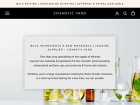 cosmeticyard.com homepage screenshot