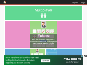 'playonlinedicegames.com' screenshot