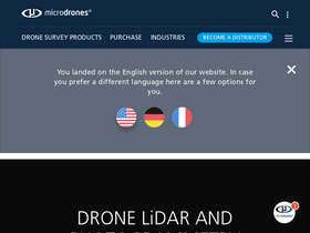 'microdrones.com' screenshot