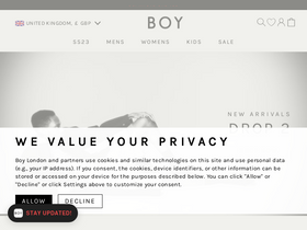 'boy-london.com' screenshot