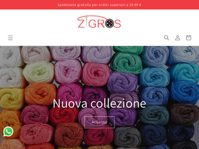 Negozio Zigros website screenshot