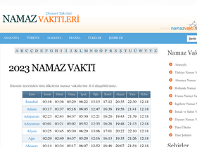 'namazvakti.net' screenshot