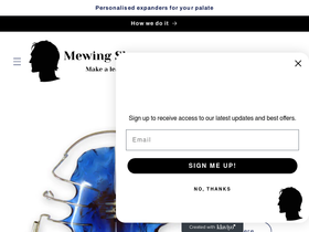 Mewingshop homepage screenshot