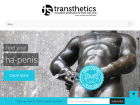'transthetics.com' screenshot