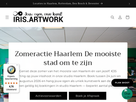 irisartwork.com homepage screenshot