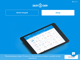 'zaleycash.com' screenshot