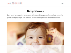 'allthingsbabynames.com' screenshot