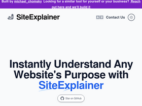 SiteExplainer - Unveil website essence swiftly with AI-powered, jargon-free summaries.