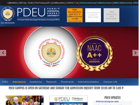 'pdpu.ac.in' screenshot