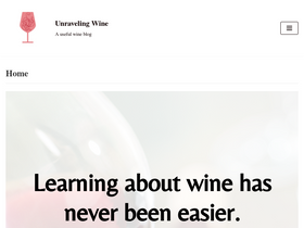 'unravelingwine.com' screenshot