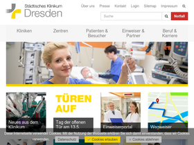 'klinikum-dresden.de' screenshot