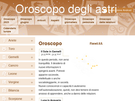 'astrooroscopo.it' screenshot