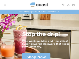 coastglassware.com homepage screenshot