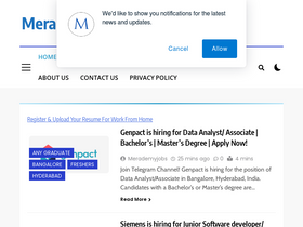 'merademyjobs.com' screenshot