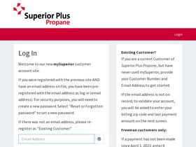 'mysuperioraccountlogin.com' screenshot