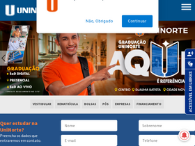 'uninorte.com.br' screenshot