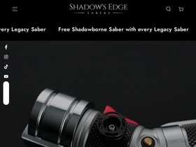 Shadow’s Edge Sabers homepage screenshot