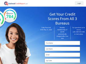 'nationalcreditreport.com' screenshot