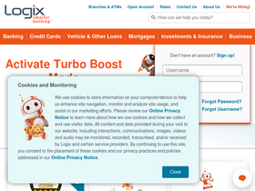 'logixbanking.com' screenshot