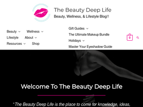 'thebeautydeeplife.com' screenshot