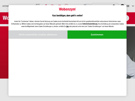 'wobenzym.de' screenshot