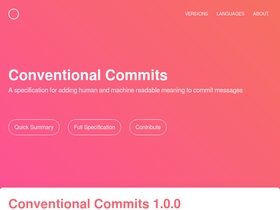 'conventionalcommits.org' screenshot
