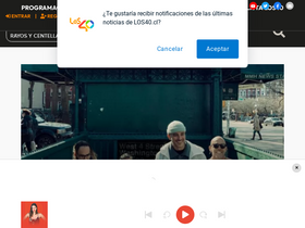 'los40.cl' screenshot