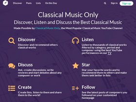 'classicalmusiconly.com' screenshot