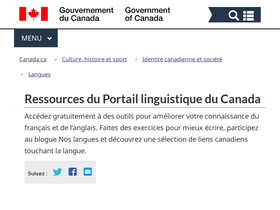 'noslangues-ourlanguages.gc.ca' screenshot