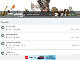 'petforums.co.uk' screenshot