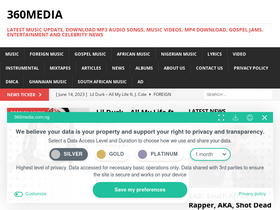 '360media.com.ng' screenshot