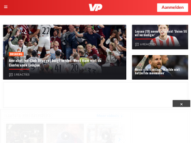 'voetbalprimeur.be' screenshot