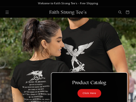 faithstrongtees.com homepage screenshot