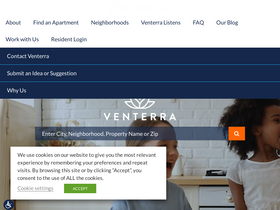 'venterraliving.com' screenshot