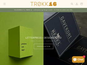 Trøkk 16 homepage screenshot