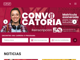 'upap.edu.py' screenshot