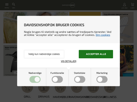 'davidsenshop.dk' screenshot