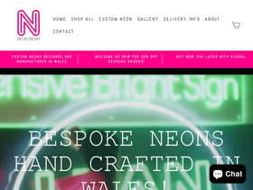 Neon Dream homepage screenshot