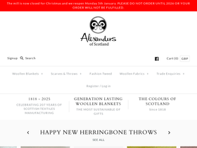 alexandersofscotland.com homepage screenshot