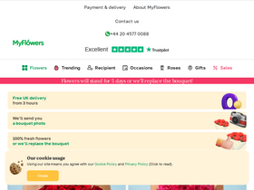 MyFlowers website screenshot