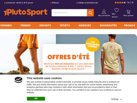 'plutosport.fr' screenshot