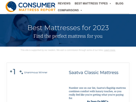 'consumermattressreport.com' screenshot