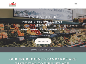 'momsorganicmarket.com' screenshot