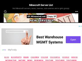 'minecraft-servers-listing.com' screenshot