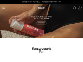 Kream homepage screenshot