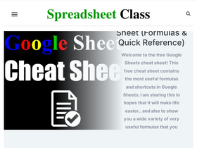 'spreadsheetclass.com' screenshot